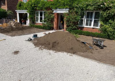 Before a new lawn with new topsoil and root zone added